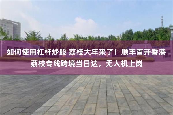 如何使用杠杆炒股 荔枝大年来了！顺丰首开香港荔枝专线跨境当日达，无人机上岗