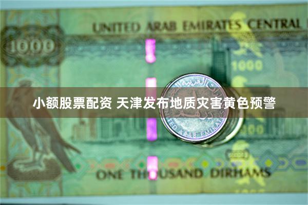 小额股票配资 天津发布地质灾害黄色预警